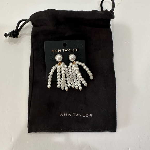 ann taylor faux pearl chandelier earrings - Picture 5 of 6
